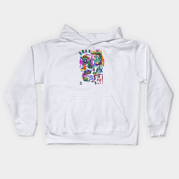 face Kids Hoodie by Angel Rivas